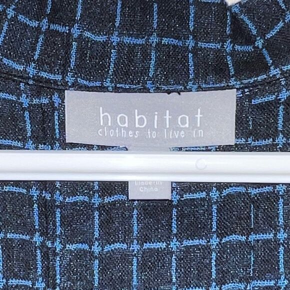 NWT Habitat 73737 Chopstick Button Cotton Pucker Window Pane Tunic Sz M/L - Picture 8 of 10